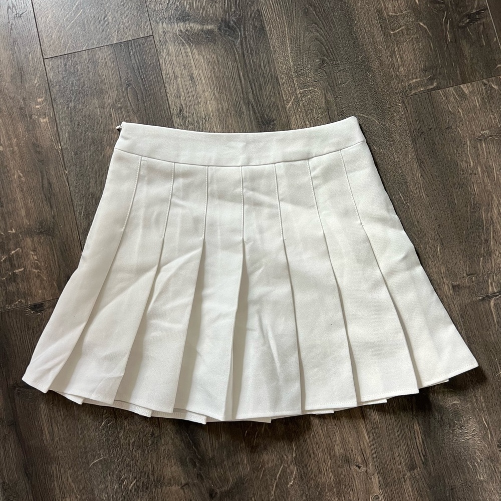 White Tennis Skirt with Built-In Shorts